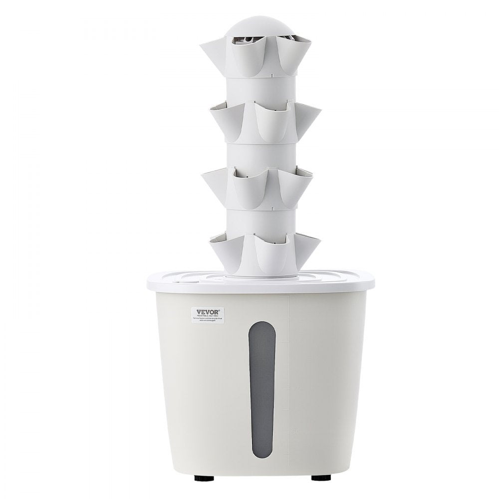 VEVOR Hydroponic Tower, 20 Pods 4 Tiers Hydroponics Growing System Kit, Vertical Home Hydronic Garden with 20L Water Tank & Pump, Planter Plants Germination Kit for Indoor Herbs, Fruits, Vegetables
