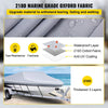 VEVOR Waterproof Boat Cover, 20\'-22\' Trailerable Boat Cover, Beam Width up to 106\" v Hull Cover Heavy Duty 210D Marine Grade Polyester Mooring Cover for Fits V-Hull Boat with 5 Tightening Straps