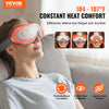 VEVOR Eye Massager with Heat & Remote, Heated Eye Massage Mask with 5 Modes and Bluetooth Music, 180° Foldable Eye Care Massager for Eye Strain, Dry Eyes, Dark Circles, Ideal Gift for Mom/Dad, Black