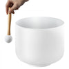 VEVOR Crystal Singing Bowl, 8-inch F Note Heart Chakra Singing Bowl, Frosted Quartz Singing Bowl with Rubber Mallet and O-Ring, Perfect for Meditation, Yoga, Sound Baths, Sound Healing