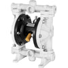 VEVOR Air-Operated Double Diaphragm Pump, 1/2 in Inlet & Outlet, Polypropylene Body, 2.5 GPM & Max 80PSI, PTFE Diaphragm Pneumatic Transfer Pump for Petroleum, Diesel, Oil & Low Viscosity Fluids