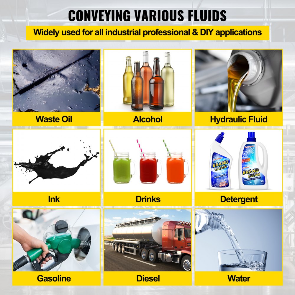 VEVOR Air-Operated Double Diaphragm Pump 1 inch Inlet Outlet Aluminum 24 GPM Max 120PSI for Industrial Use