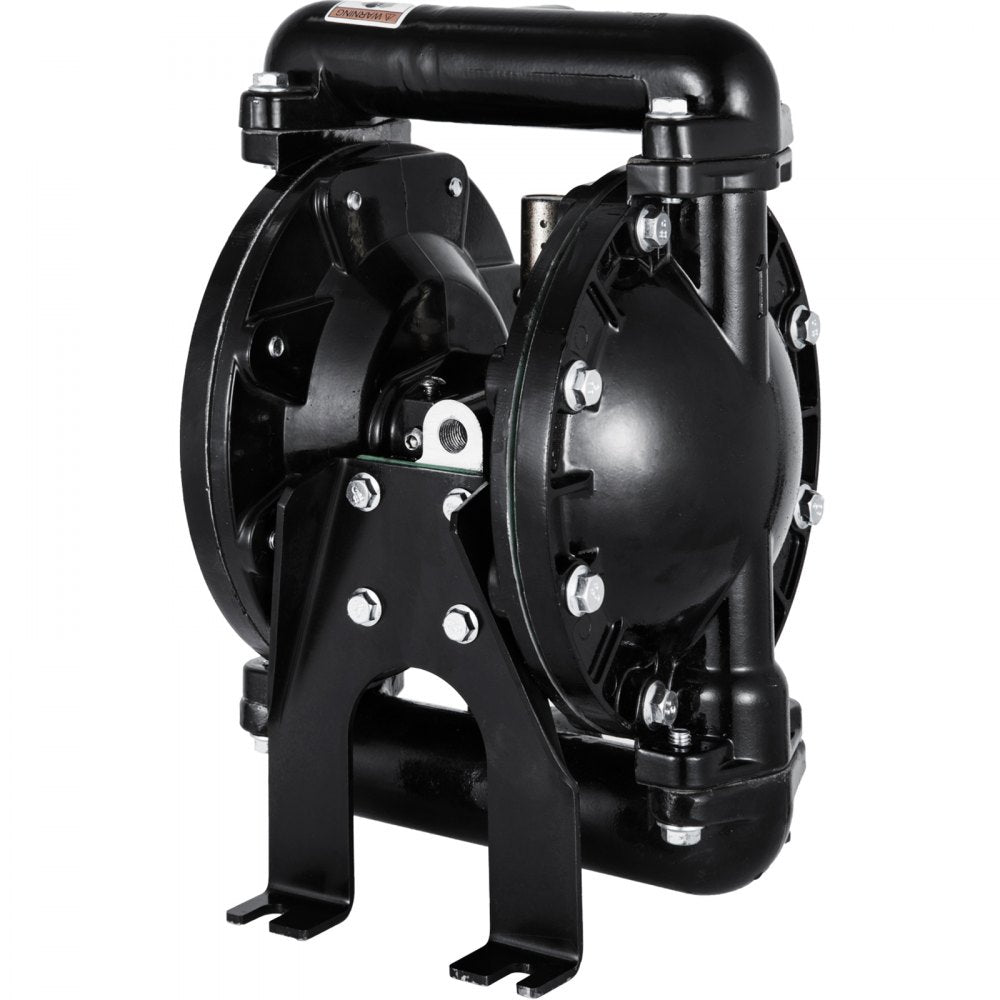 VEVOR Air-Operated Double Diaphragm Pump 1 inch Inlet Outlet Aluminum 24 GPM Max 120PSI for Industrial Use