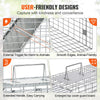 VEVOR Live Animal Cage Trap, 31" x 10" x 12" Humane Cat Trap Galvanized Iron, Folding Animal Trap with Handle for Rabbits, Stray Cats, Squirrels, Raccoons, Groundhogs and Opossums