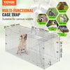 VEVOR Humane Live Animal Trap, Dimensions 50" x 20" x 26", Crafted from Galvanized Iron, Collapsible Design with Carrying Handle for Capturing Stray Dogs, Armadillos, Raccoons, Marmots, and Foxes