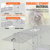 VEVOR Humane Live Animal Trap, Dimensions 50" x 20" x 26", Crafted from Galvanized Iron, Collapsible Design with Carrying Handle for Capturing Stray Dogs, Armadillos, Raccoons, Marmots, and Foxes