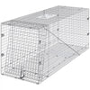 VEVOR Humane Live Animal Trap, Dimensions 50" x 20" x 26", Crafted from Galvanized Iron, Collapsible Design with Carrying Handle for Capturing Stray Dogs, Armadillos, Raccoons, Marmots, and Foxes