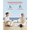 VEVOR 2PCS Crystal Singing Bowls, 8-inch and 10-inch A & F Note Singing Bowls, Frosted Quartz Singing Bowl with 10" Carrying Bag, 1 Rubber Mallet and 2 O-Rings, Ideal for Meditation Yoga Sound Healing