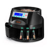 VEVOR Coin Counter Machine, 5 Denominations, Accurate Coin Sorter Machine, Sorts Up to 225 Coins Per Minute, USD Change Counter with LCD Display, Smooth Operation, Batch Feature, Holds 1500 Coins