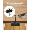VEVOR 600PCS Hidden Deck Fasteners for Composite Decking Board, Universal Composite T Clips & Plastic Hidden Fasteners with Metal Screws,Polypropylene PP Clips Works with 0.26 inch Gaps, Black