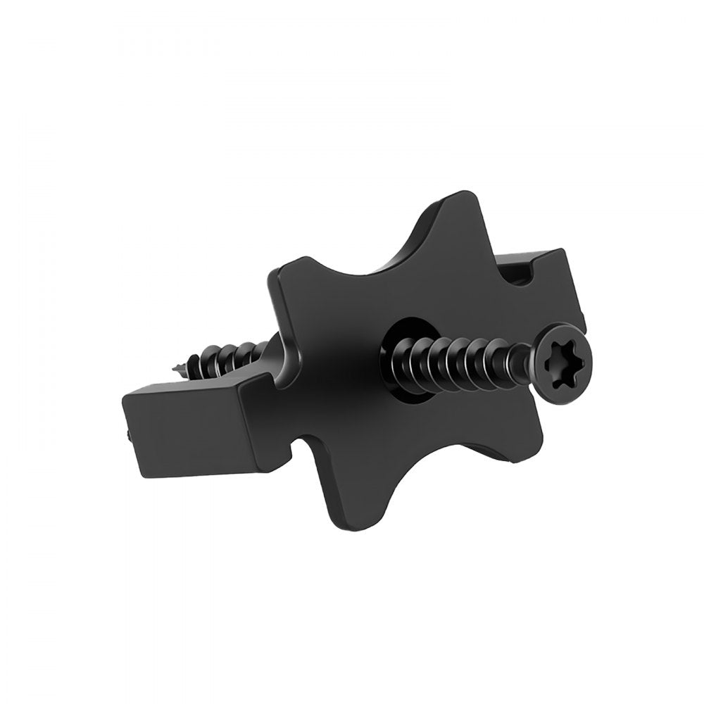 VEVOR 600PCS Hidden Deck Fasteners for Composite Decking Board, Universal Composite T Clips & Plastic Hidden Fasteners with Metal Screws,Polypropylene PP Clips Works with 0.26 inch Gaps, Black