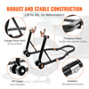 VEVOR Motorcycle Rear Wheel Stand, with U + L Fork Swingarm Spool, 850 lbs Capacity Heavy Duty Rear Wheel Stand Motorcycle Lift Jack Stand, for Suzuki Yamaha Honda Kawasaki, Black