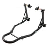 VEVOR Motorcycle Rear Wheel Stand, with U + L Fork Swingarm Spool, 850 lbs Capacity Heavy Duty Rear Wheel Stand Motorcycle Lift Jack Stand, for Suzuki Yamaha Honda Kawasaki, Black