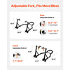 VEVOR Motorcycle Stand Lift, 1100lbs Capacity Front Rear Combo Stand Lift, Front Wheel Dual-Fork Stand, Rear U+L Fork Swingarm Spool Stand, for Most Yamaha Honda Kawasaki Suzuki Motorcycles, Black