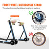 VEVOR Motorcycle Stand Lift, 850lbs Front Rear Combo Stand Lift Stand, Front and Rear Wheel Fork Stand, U+L Fork Swingarm Spool, Compatible with Most Yamaha Honda Kawasaki Suzuki Motorcycles, Black