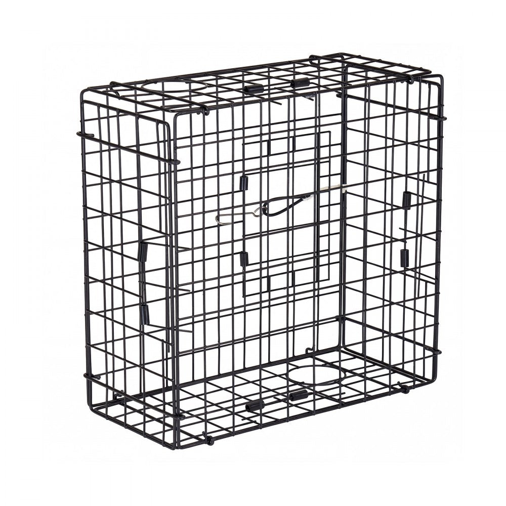 VEVOR Crab Trap, 2 Packs, 24.4x24.4x11.8 inch Heavy Duty Large Crab Pot Trap for Dungeness, Black PVC Coated Wire Mesh for Stealth, with Gauge, Red/White Float, 100ft Leaded Core Rope, and Gloves