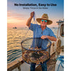 VEVOR Foldable Fishing Net, Landing Fishing Pier Nets, Portable Drop Net for Pulling up Fish, Durable and Fish-friendly, with Rope and Storage Bag, for Minnows, Crawfish, Shrimp, Crab