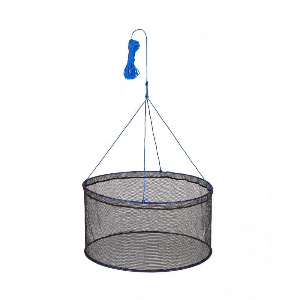 VEVOR Foldable Fishing Net, Landing Fishing Pier Nets, Portable Drop Net for Pulling up Fish, Durable and Fish-friendly, with Rope and Storage Bag, for Minnows, Crawfish, Shrimp, Crab