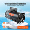 VEVOR 0.75 HP Pool Pump Motor, 56J Frame, 115V(8 Amps)/230V(4 Amps) 3450 RPM, 60Hz, 1.5 Service Factor, 80μF/250V Capacitor, CCW Rotation Round Flange Replacement Motor