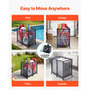VEVOR Pool Storage Bin, 36.8 x 24 x 35.6 in, Rolling Pool Float Storage Organizer with Side Pockets & Casters, Heavy Duty Metal Frame, Poolside Toys Noodles Holder Mesh Basket for Swimming Pools
