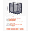 VEVOR Pool Storage Bin, 36.8 x 24 x 35.6 in, Rolling Pool Float Storage Organizer with Side Pockets & Casters, Heavy Duty Metal Frame, Poolside Toys Noodles Holder Mesh Basket for Swimming Pools