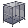 VEVOR Pool Storage Bin, 36.8 x 24 x 35.6 in, Rolling Pool Float Storage Organizer with Side Pockets & Casters, Heavy Duty Metal Frame, Poolside Toys Noodles Holder Mesh Basket for Swimming Pools