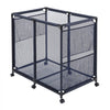 VEVOR Pool Storage Bin, 36.8 x 24 x 35.6 in, Rolling Pool Float Storage Organizer with Side Pockets & Casters, Heavy Duty Metal Frame, Poolside Toys Noodles Holder Mesh Basket for Swimming Pools