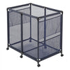 VEVOR Pool Storage Bin, 36.8 x 24 x 35.6 in, Rolling Pool Float Storage Organizer with Side Pockets & Casters, Heavy Duty Metal Frame, Poolside Toys Noodles Holder Mesh Basket for Swimming Pools