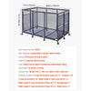 VEVOR Pool Storage Bin, 48.8 x 32.7 x 32.7 in, Rolling Pool Float Storage Organizer with Side Pockets & Casters, Heavy Duty Metal Frame, Poolside Toys Noodles Holder Mesh Basket for Swimming Pools