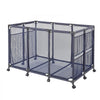 VEVOR Pool Storage Bin, 48.8 x 32.7 x 32.7 in, Rolling Pool Float Storage Organizer with Side Pockets & Casters, Heavy Duty Metal Frame, Poolside Toys Noodles Holder Mesh Basket for Swimming Pools