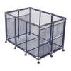 VEVOR Pool Storage Bin, 48.8 x 32.7 x 32.7 in, Rolling Pool Float Storage Organizer with Side Pockets & Casters, Heavy Duty Metal Frame, Poolside Toys Noodles Holder Mesh Basket for Swimming Pools