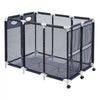 VEVOR Pool Storage Bin, 47.2 x 30.2 x 34 in, Rolling Pool Float Storage Organizer with Side Pockets & Casters, Heavy Duty Plastic Frame, Poolside Toys Noodles Holder Mesh Basket for Swimming Pools