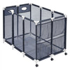 VEVOR Pool Storage Bin, 47.2 x 30.2 x 34 in, Rolling Pool Float Storage Organizer with Side Pockets & Casters, Heavy Duty Plastic Frame, Poolside Toys Noodles Holder Mesh Basket for Swimming Pools
