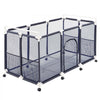 VEVOR Pool Storage Bin, 62.6 x 32 x 36 in, Rolling Pool Float Storage Organizer with Side Pockets & Casters, Durable Plastic Frame, Poolside Toys Noodles Holder Mesh Basket for Swimming Pools