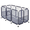 VEVOR Pool Storage Bin, 62.6 x 32 x 36 in, Rolling Pool Float Storage Organizer with Side Pockets & Casters, Durable Plastic Frame, Poolside Toys Noodles Holder Mesh Basket for Swimming Pools