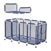 VEVOR Pool Storage Bin, 64.96 x 33.46 x 64.96 in, Rolling Pool Float Storage Organizer with Side Pockets & Noodles Holder Rack, Durable Plastic Frame, Poolside Toys Mesh Basket for Swimming Pools