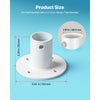 VEVOR Deck Anchor Flange 4 Pack, 1-7/8 in Pool Ladder Deck Mount, Handrail Anchor with Stainless Steel Mounting Hardware, Premium Aluminum Alloy Flange for Inground Swimming Pool Ladder, White