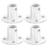 VEVOR Deck Anchor Flange 4 Pack, 1-7/8 in Pool Ladder Deck Mount, Handrail Anchor with Stainless Steel Mounting Hardware, Premium Aluminum Alloy Flange for Inground Swimming Pool Ladder, White
