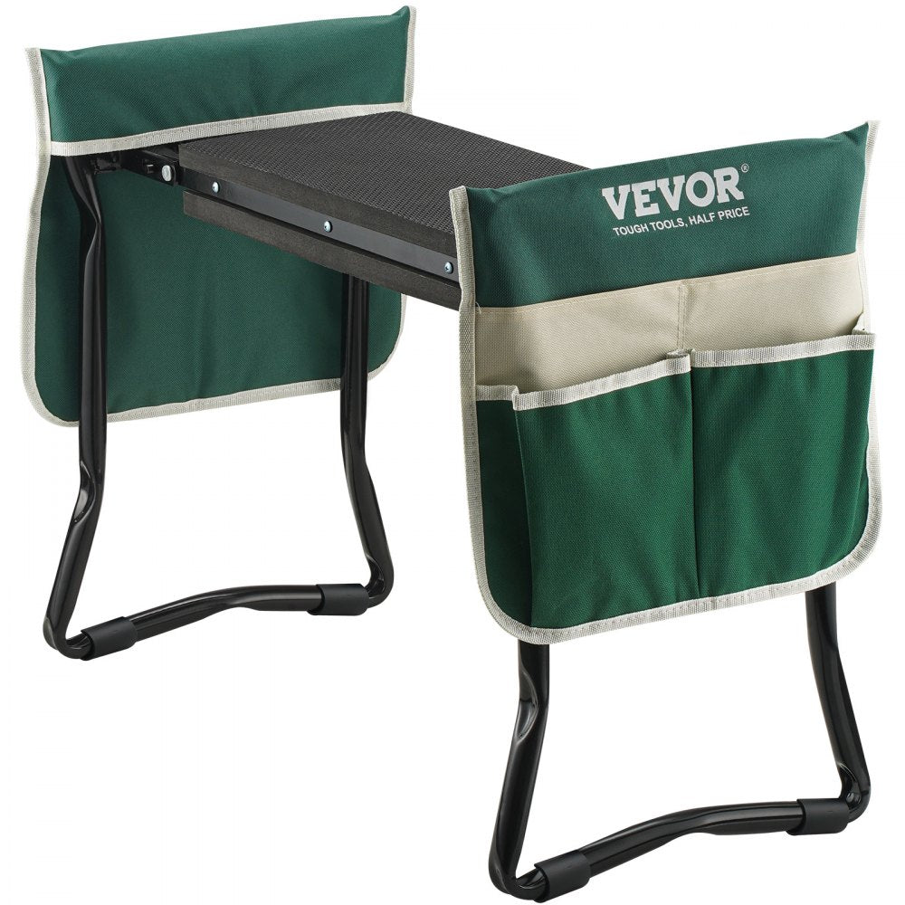 VEVOR Garden Kneeler and Seat, 330 lbs Load Capacity, 8" EVA Wide Pad, Foldable Garden Stool, Kneeling Bench for Gardening with Tool Bag, Gifts for Women, Grandparents, Seniors, Mom and Dad