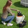 VEVOR 12 in Sand Filter Pump for Above Ground Pool, 0.33 HP 3000 GPH, Swimming Pool Sand Filter Pump with Pre-Assembled Core & Leak-Resistant Design, 6-Way Valve, High-Efficiency Filtration for Pools