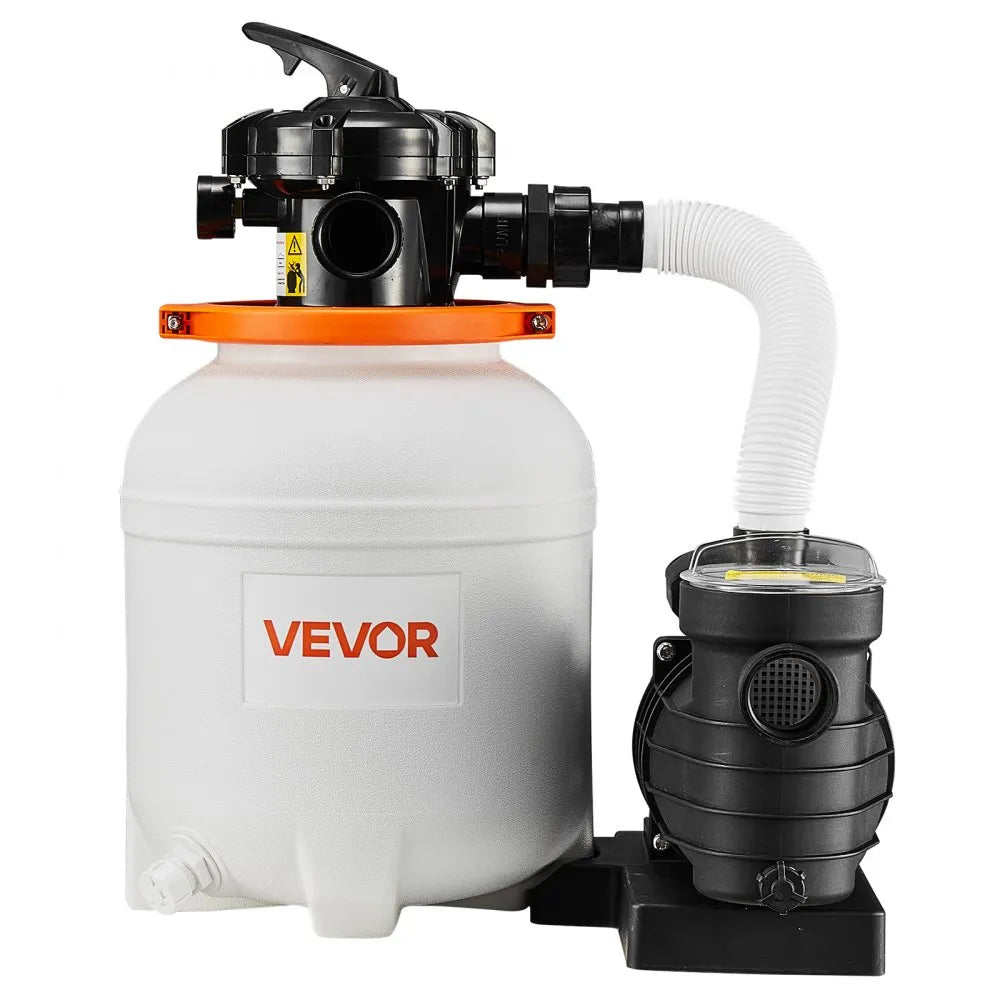 VEVOR FlashPure Sand Filter Pump, 12 in for Above Ground Pool, 0.5 HP 3000 GPH, Swimming Pool Filter System with Timer, 6X Faster Filtration, Media Installed, Leak-Resistant, Ready to Use Out of Box