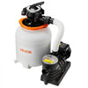 VEVOR FlashPure Sand Filter Pump, 12 in for Above Ground Pool, 0.5 HP 3000 GPH, Swimming Pool Filter System with Timer, 6X Faster Filtration, Media Installed, Leak-Resistant, Ready to Use Out of Box