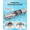 VEVOR Pool Heat Exchanger, 360K BTU Swimming Pool Heater Exchanger, 316L Stainless Steel Construction, High Efficiency Water to Water Transfer Heating System for Spa, Hot Tub, Indoor/Outdoor, Silver