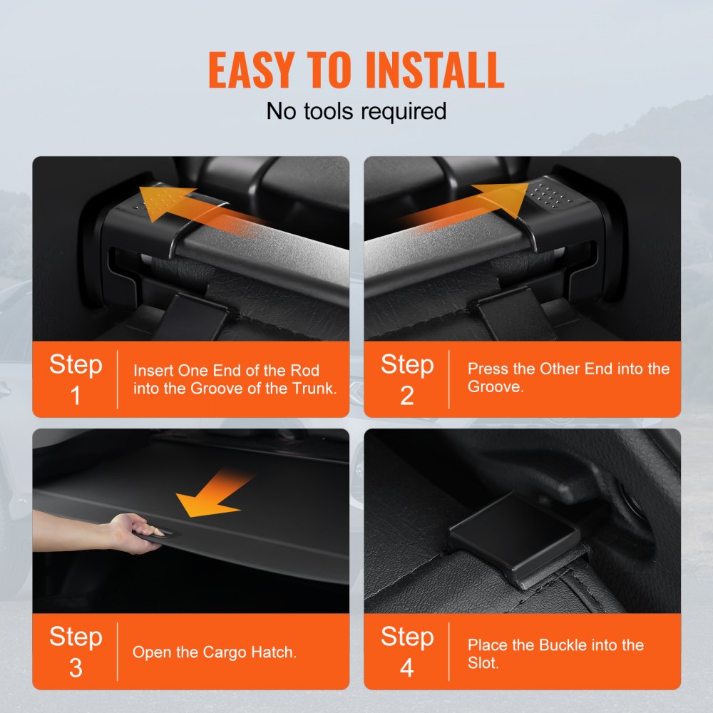 VEVOR Retractable Cargo Cover for Toyota, Upgraded Waterproof Trunk Cover Security Shield Shade for Toyota RAV4 2019-2025 5-Seater, UV Resistant Rear Trunk Cover, Aluminum Alloy & PVC Leather Texture