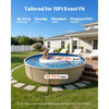 VEVOR 15ft Pool Liner, Round Overlap Swimming Pool Liner for 54 in Wall Height, Premium Vinyl, Easy Install with Leak-Proof Patches, Designed for Steel Sided Above-Ground,Outdoor, Boulder Swirl
