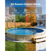 VEVOR 15ft Pool Liner, Round Overlap Swimming Pool Liner for 54 in Wall Height, Premium Vinyl, Easy Install with Leak-Proof Patches, Designed for Steel Sided Above-Ground,Outdoor, Boulder Swirl