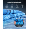 VEVOR 8-ft Round Above Ground Pool Liner, Overlap Pool Liners, Standard Gauge Vinyl, 48-to-54inch Wall Height, Designed for Steel Sided Above-Ground Swimming Pools