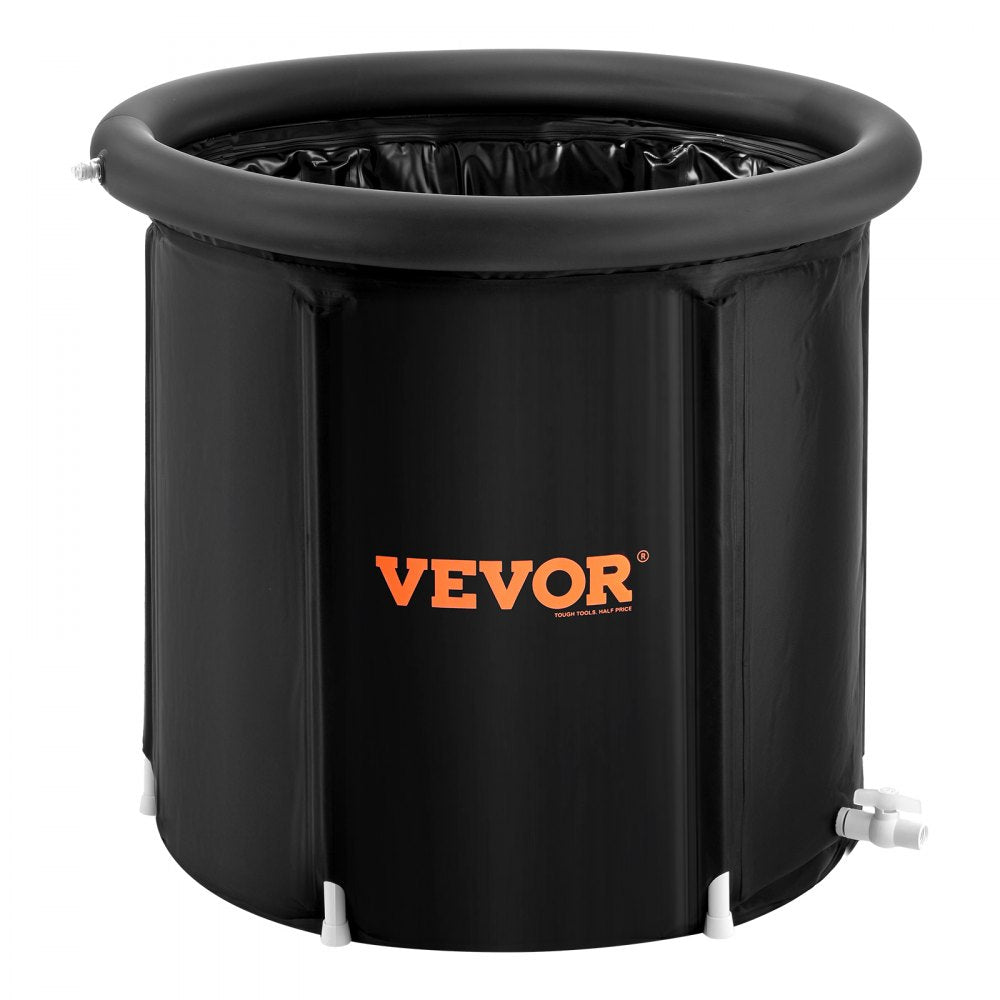 VEVOR Ice Bath Tub, Cold Water Therapy Plunge Tub for Athletes, Portable Outdoor Ice Barrel Plunge Pool for Recovery, 105 Gal Inflatable Folding Bathtub with Cover, Home Ice Pod for Adult, 34"Lx30"H