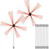 VEVOR Chimney Sweep Kit 33FT Length, Chimney Brush Kit with 10 Nylon Flexible Rods and 2 Brush Head, Rotary Chimney Cleaning Kit Driven by Drill, Chimney Brush Rod Kit for Cleaning Fireplace
