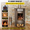 VEVOR Chimney Sweep Kit 20FT Length, Chimney Brush Kit with 6 Nylon Flexible Rods, Rotary Chimney Cleaning Kit Driven by Drill, Chimney Cleaning Tool Kits for Sweeping Fireplace Flue